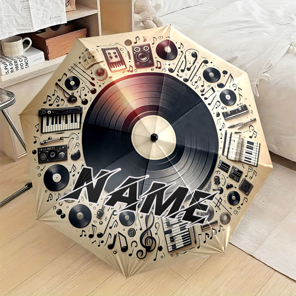 Musical Instrument With Names - Custom Name Umbrella, 