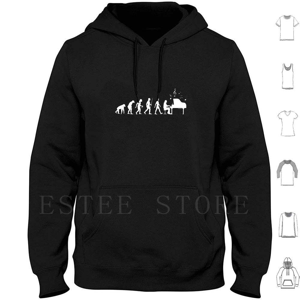 Piano Evolution Hoodie Long Sl - The History Of Musical Instrument ulasan dan harga