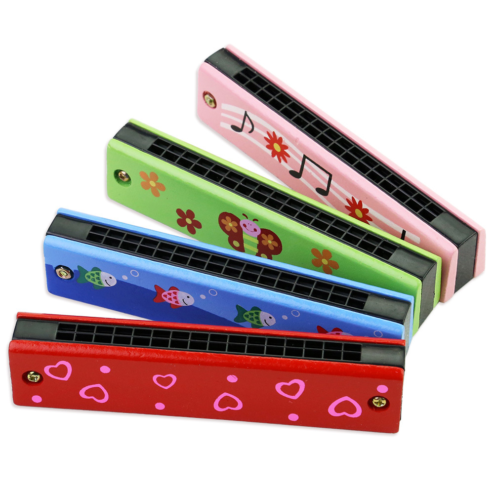 Children's Harmonica, Wooden M - Musical Instrument Blow ulasan dan harga
