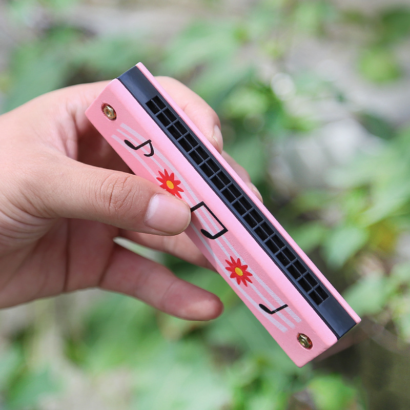 Children's Harmonica, Wooden M - Musical Instrument Blow ulasan dan harga