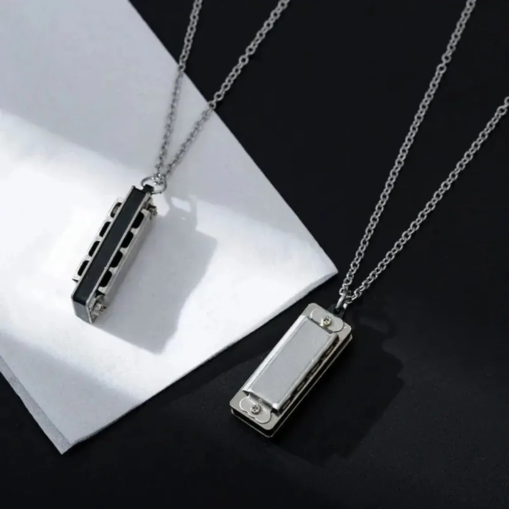 Mini Harmonica Necklace Men an - Musical Instrument Blow ulasan dan harga