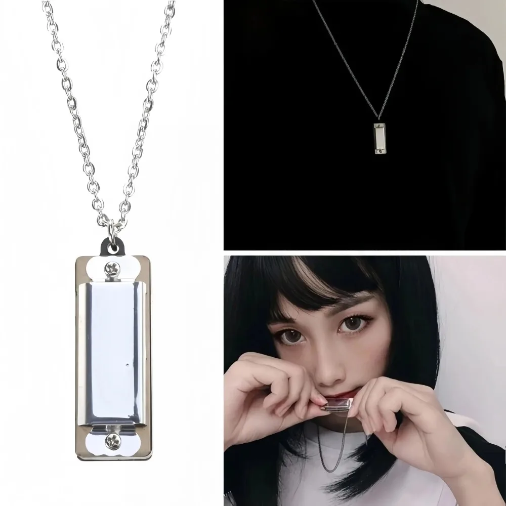 Mini Harmonica Necklace Men an - Musical Instrument Blow ulasan dan harga